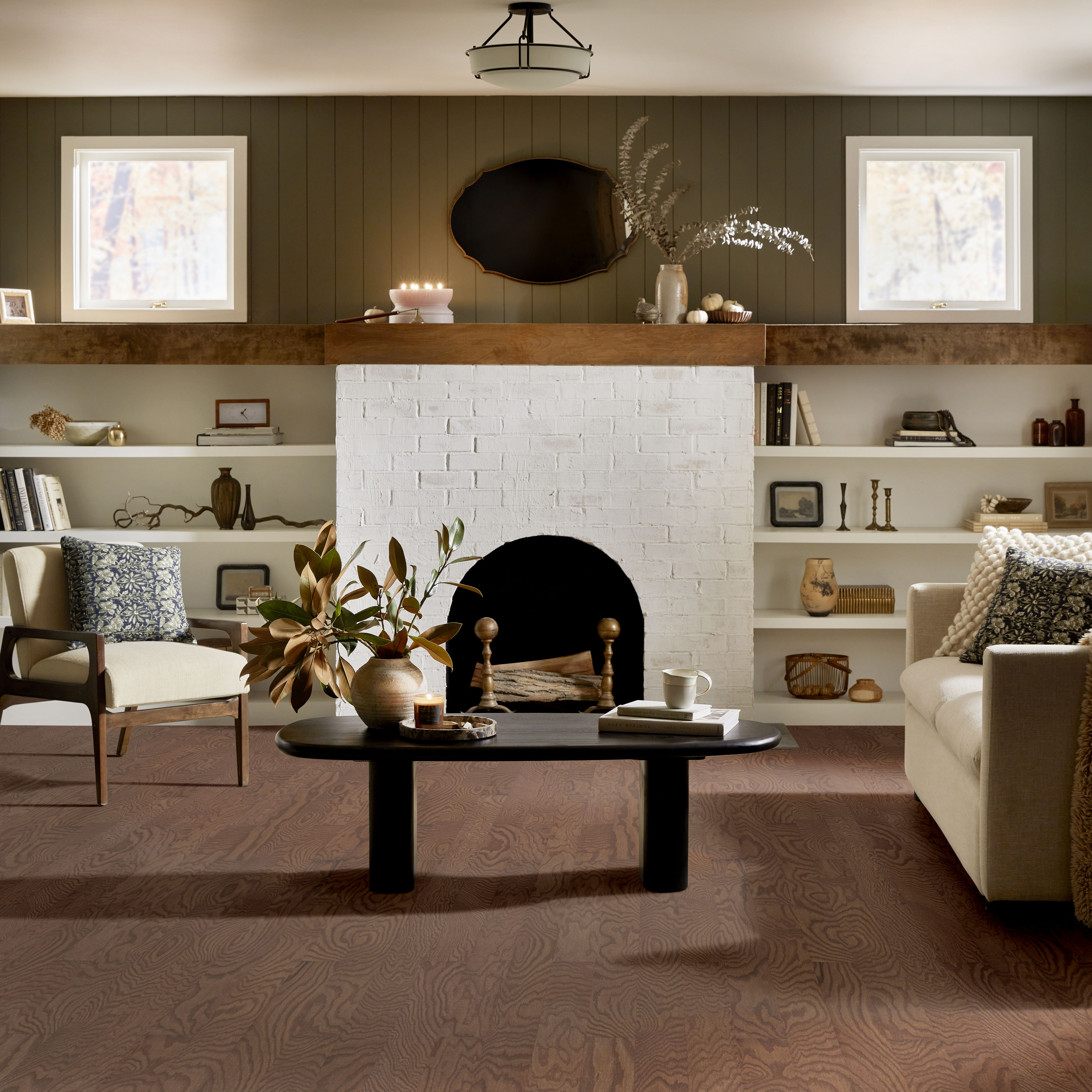 Albright Oak 3.25 - in color Flax Seed Lg | Shaw Floors